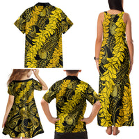 Hawaii Oahu Ilima Lei Family Matching Tank Maxi Dress and Hawaiian Shirt LT7 - Polynesian Pride