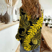 Hawaii Oahu Ilima Lei Women Casual Shirt LT7 - Polynesian Pride