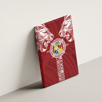 Tonga Independence Day Canvas Wall Art Tongatapu Lion Ngatu Motifs LT7 - Polynesian Pride