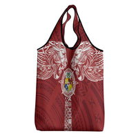 Tonga Independence Day Grocery Bag Tongatapu Lion Ngatu Motifs LT7 - Polynesian Pride
