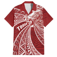 Tonga Independence Day Hawaiian Shirt Tongatapu Lion Ngatu Motifs LT7 Red - Polynesian Pride
