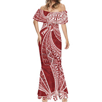 Tonga Independence Day Mermaid Dress Tongatapu Lion Ngatu Motifs LT7 - Polynesian Pride