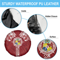 Tonga Independence Day Spare Tire Cover Tongatapu Lion Ngatu Motifs LT7 - Polynesian Pride