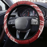 Tonga Independence Day Steering Wheel Cover Tongatapu Lion Ngatu Motifs LT7 - Polynesian Pride