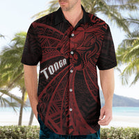 Tonga Independence Day Hawaiian Shirt Tongatapu Lion Ngatu Motifs Black Ver. LT7 - Polynesian Pride