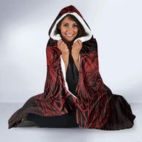 Tonga Independence Day Hooded Blanket Tongatapu Lion Ngatu Motifs Black Ver. LT7 - Polynesian Pride