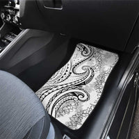 Polynesia Plumeria Lei Car Mats White Curves Motif LT7 - Polynesian Pride