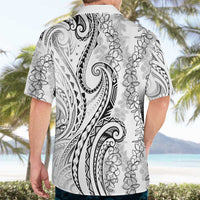 Polynesia Plumeria Lei Hawaiian Shirt White Curves Motif LT7 - Polynesian Pride