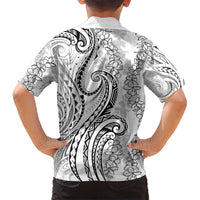 Polynesia Plumeria Lei Hawaiian Shirt White Curves Motif LT7 - Polynesian Pride