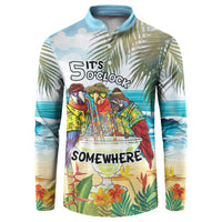 It's 5 o'clock Somewhere Button Sweatshirt Beach Party LT7 Colorful - Polynesian Pride