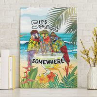 It's 5 o'clock Somewhere Canvas Wall Art Beach Party LT7 Without Frame Colorful - Polynesian Pride