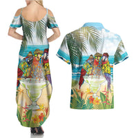 It's 5 o'clock Somewhere Couples Matching Summer Maxi Dress and Hawaiian Shirt Beach Party LT7 - Polynesian Pride