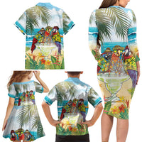 It's 5 o'clock Somewhere Family Matching Long Sleeve Bodycon Dress and Hawaiian Shirt Beach Party LT7 - Polynesian Pride