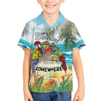 It's 5 o'clock Somewhere Kid Hawaiian Shirt Beach Party - Polynesian Pride