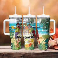 It's 5 o'clock Somewhere Tumbler With Handle Beach Party - Polynesian Pride