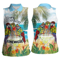 It's 5 o'clock Somewhere Women Sleeveless Polo Shirt Beach Party - Polynesian Pride