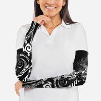 Aloha Hawaii Turtles Floral Arm Sleeves Obsidian Glaze
