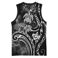 Aloha Hawaii Turtles Floral Basketball Jersey Obsidian Glaze