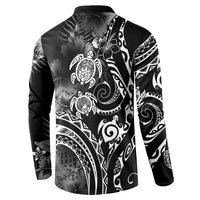 Aloha Hawaii Turtles Floral Button Sweatshirt Obsidian Glaze