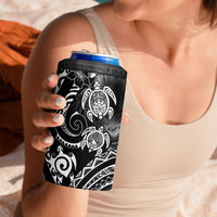 Aloha Hawaii Turtles Floral 4 in 1 Can Cooler Tumbler Obsidian Glaze