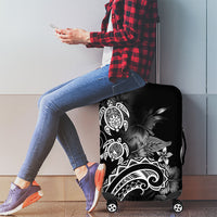 Aloha Hawaii Turtles Floral Luggage Cover Obsidian Glaze