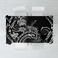 Aloha Hawaii Turtles Floral Tablecloth Obsidian Glaze