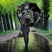 Aloha Hawaii Turtles Floral Umbrella Obsidian Glaze