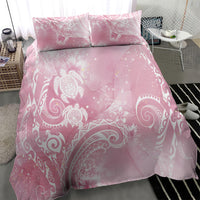 Aloha Hawaii Turtles Floral Bedding Set Pink Marbles Glaze