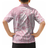 Aloha Hawaii Turtles Floral Kid Hawaiian Shirt Pink Marbles Glaze LT7