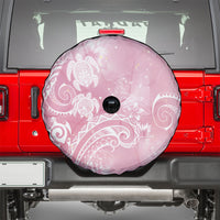 Aloha Hawaii Turtles Floral Spare Tire Cover Pink Marbles Glaze