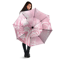 Aloha Hawaii Turtles Floral Umbrella Pink Marbles Glaze