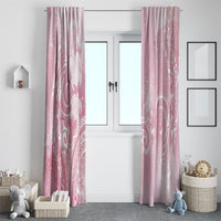 Aloha Hawaii Turtles Floral Window Curtain Pink Marbles Glaze