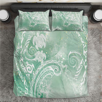Aloha Hawaii Turtles Floral Bedding Set Seafoam Marbles Glaze