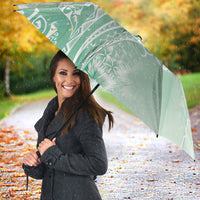 Aloha Hawaii Turtles Floral Umbrella Seafoam Marbles Glaze