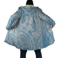 Aloha Hawaii Turtles Floral Cloak Aqua Marbles Glaze