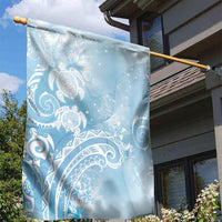 Aloha Hawaii Turtles Floral Garden Flag Aqua Marbles Glaze
