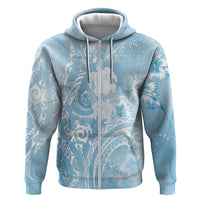 Aloha Hawaii Turtles Floral Hoodie Aqua Marbles Glaze