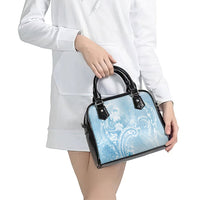 Aloha Hawaii Turtles Floral Shoulder Handbag Aqua Marbles Glaze