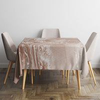 Aloha Hawaii Turtles Floral Tablecloth Taupe Marbles Glaze