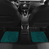Tahiti Islands Polynesian Plumeria Car Mats Tahitian Vahine 'Ote'a - Teal LT7 Set 2pcs - Back Teal - Polynesian Pride