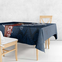 Tahiti Islands Polynesian Plumeria Tablecloth Tahitian Vahine 'Ote'a - Navy Blue LT7 - Polynesian Pride