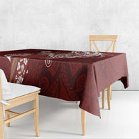 Tahiti Islands Polynesian Plumeria Tablecloth Tahitian Vahine 'Ote'a - Scarlet LT7 - Polynesian Pride