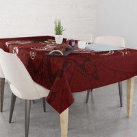 Tahiti Islands Polynesian Plumeria Tablecloth Tahitian Vahine 'Ote'a - Scarlet LT7 - Polynesian Pride
