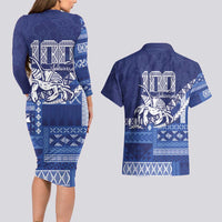 Queen Salote College 100th Anniversary Couples Matching Long Sleeve Bodycon Dress and Hawaiian Shirt QSC Royal Girls - Polynesian Pride