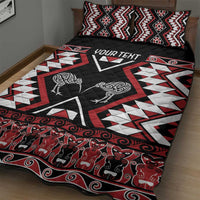 Personalised Taniko Motifs Aotearoa Quilt Bed Set Waitangi Kowhaiwhai Kiwi LT7 - Polynesian Pride