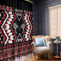 Personalised Taniko Motifs Aotearoa Window Curtain Waitangi Kowhaiwhai Kiwi LT7 - Polynesian Pride
