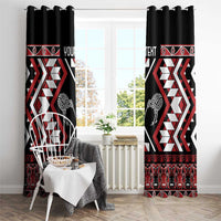 Personalised Taniko Motifs Aotearoa Window Curtain Waitangi Kowhaiwhai Kiwi LT7 - Polynesian Pride