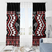 Personalised Taniko Motifs Aotearoa Window Curtain Waitangi Kowhaiwhai Kiwi LT7 - Polynesian Pride