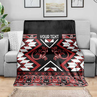 Personalised Aotearoa Waitangi Blanket Taniko Motifs - Mania Gecko LT7 - Polynesian Pride