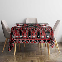 Personalised Aotearoa Waitangi Tablecloth Taniko Motifs - Mania Gecko LT7 - Polynesian Pride